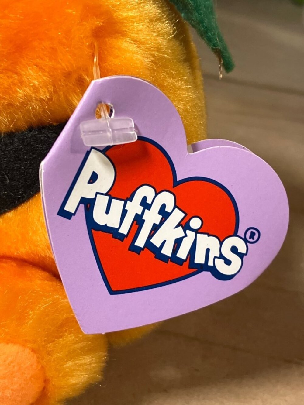 Puffkins Gourdy Pumpkin Plush Toy Collectible 1997 Limited Edition - Picture 5 of 15